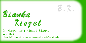 bianka kiszel business card